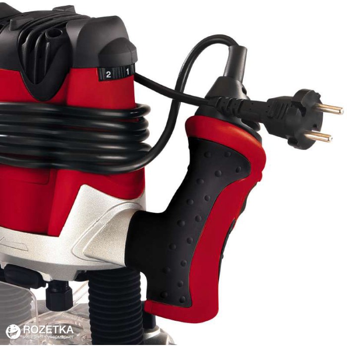 Фрезер Einhell TE-RO 1255 E, 1200 Вт, 11000-30000 об/хв., цанга 6-8 мм, діаметр фрези 30 мм, вага 3,3 кг