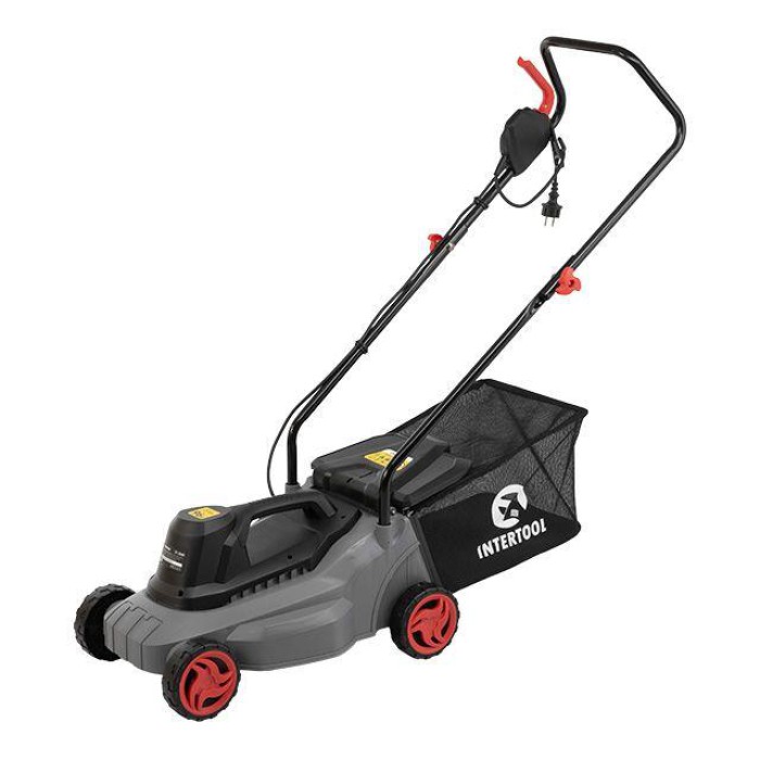 Газонокосилка электрическая INTERTOOL DT-2260, 1.2 кВт, ширина захвата 320 мм, высота среза 27/45/52 мм