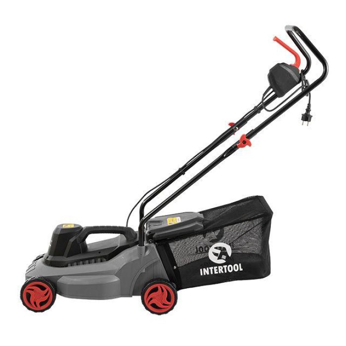 Газонокосилка электрическая INTERTOOL DT-2260, 1.2 кВт, ширина захвата 320 мм, высота среза 27/45/52 мм