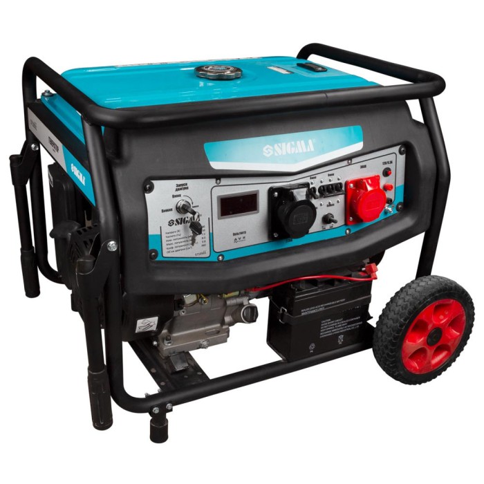 Генератор бензиновий 220-380В 7.5/8.0 кВт 4-тактний електрозапуск SIGMA (5710501)