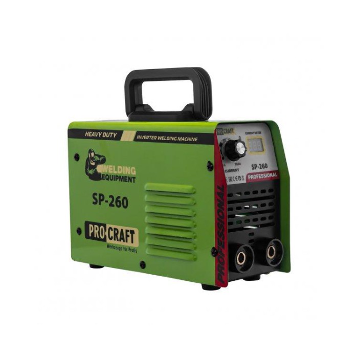 Инверторный сварочный аппарат Procraft SP260, диапазон тока 20-260 А, электроды 1.6-4.0 мм