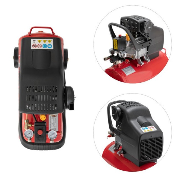 Компресор INTERTOOL PT-0009, 24 л, 1.5 кВт, 220 В, 8 атм, 206 л/хв.