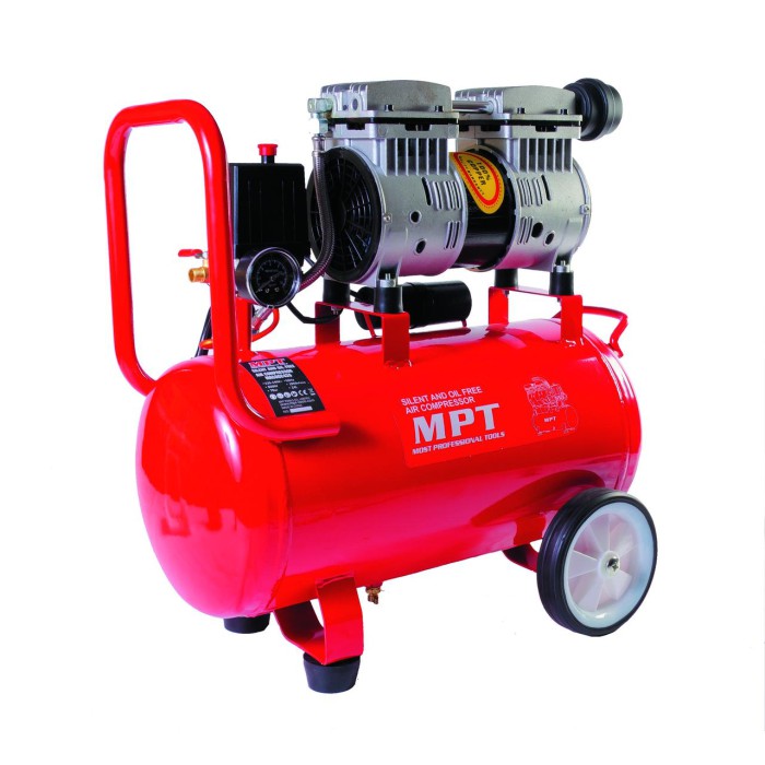 Компресор MPT MAC80243S OIL FREE 24 л, 800 Вт, 1450 об/хв, 7 атм, мідна обмотка, безшумний