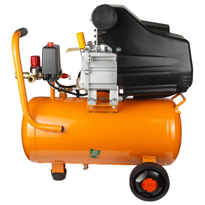 Компресор одноциліндровий 1.5 кВт 198 л/хв 8бар 24 л (2 крани) GRAD (7043555)