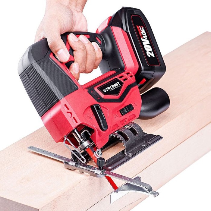 Лобзик аккумуляторный Worcraft CJS-S20Li, 20 В, без акк., 0-2500 ход/мин, LED-подсветка, маятниковый ход