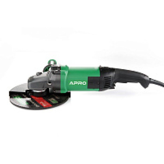 Машина шліфувальна кутова (болгарка) APRO 230/2300 ПЗМ, диск 230 мм, 2300 Вт, 6500 об/хв
