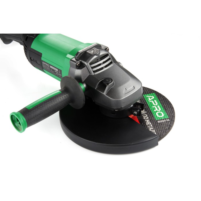 Машина шліфувальна кутова (болгарка) APRO 230/2300 ПЗМ, диск 230 мм, 2300 Вт, 6500 об/хв
