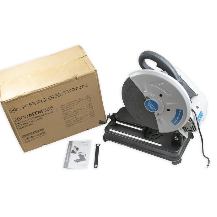 Металоріз Kraissmann 2600 MTM 355, 2600 Вт, 3900 об/хв, диск 355 мм