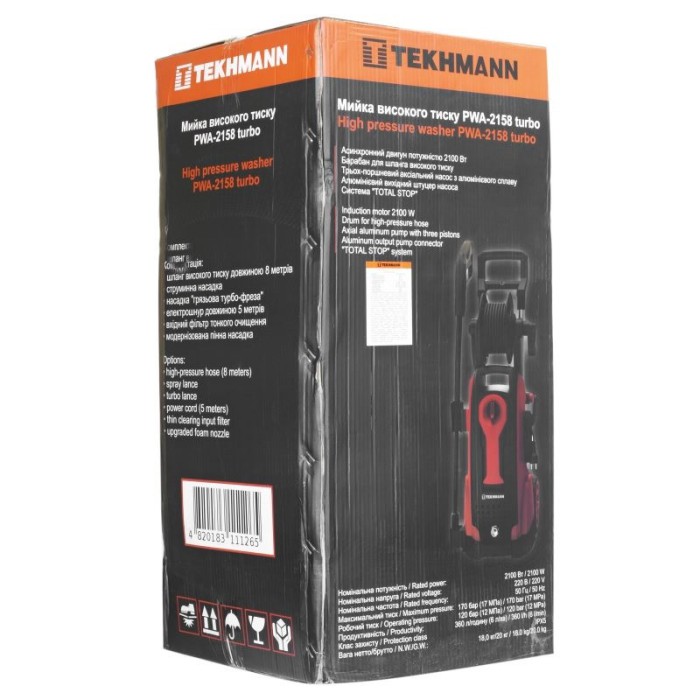 Мийка високого тиску Tekhmann PWA-2158 turbo