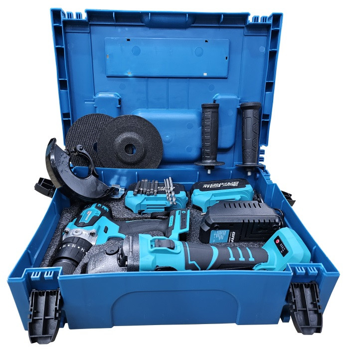 Набір акумуляторних інструментів Grand у кейсі: болгарка МШУ-20BL/PRO; шуруповерт ДА-20/13 UBL