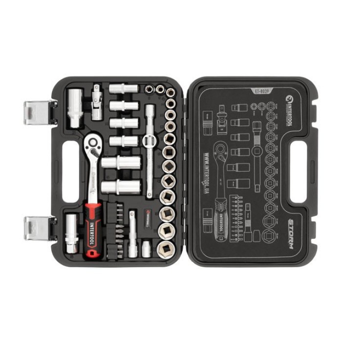 Набір інструментів INTERTOOL ET-8039, 3/8