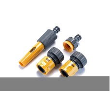 Набір: насадка-розпилювач, конектори 3/4: 3/4 аквастоп, 3/4, адаптер 1/2+3/4 СИЛА