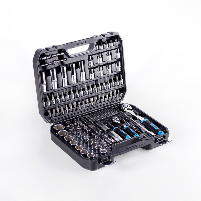 Набір насадок (інструментів) торцевих c тріскачкою CrV 1/4, 1/2 (90Т) (110 шт.) Apro