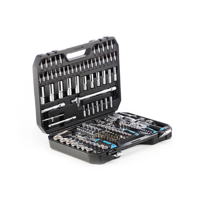 Набір насадок (інструментів) торцевих c тріскачкою CrV 1/4, 3/8, 1/2 (90Т) (150 шт) Apro