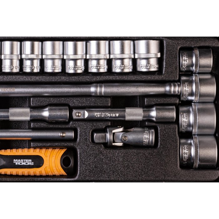 Набір насадок торцевих MasterTool 78-4124 PROFI, CrV 1/2