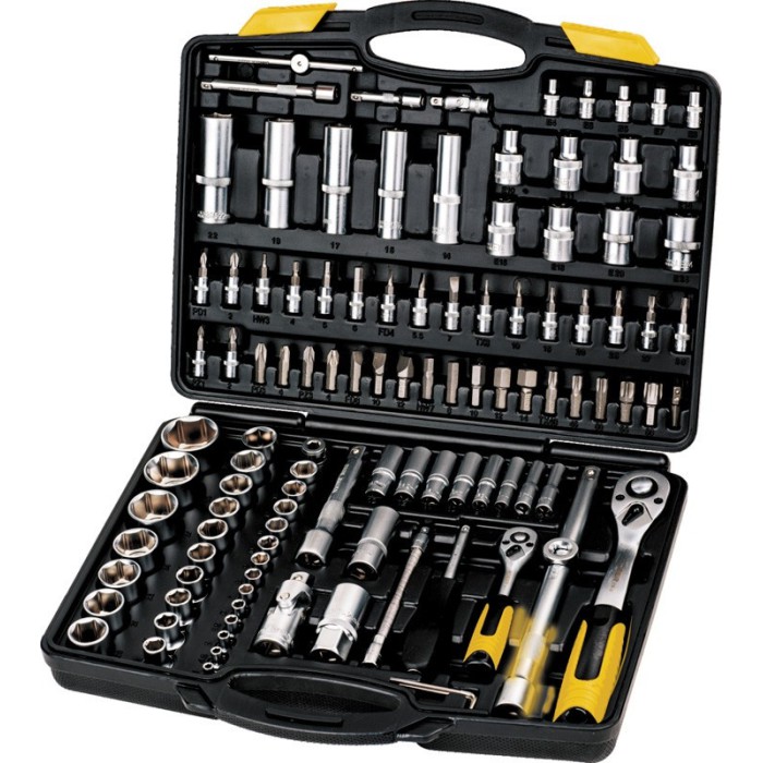 Набор насадок торцевых MasterTool 78-5111 PROFI, CrV 1/4” - 1/2”, трещотка 72Т, 111 шт, кейс