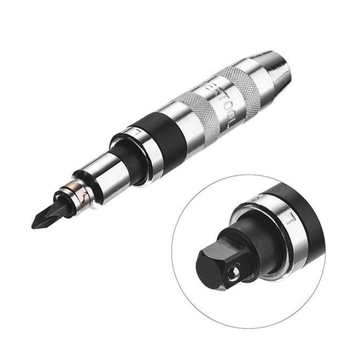 Викрутка ударна з комплектом насадок 6од. INTERTOOL HT-0431