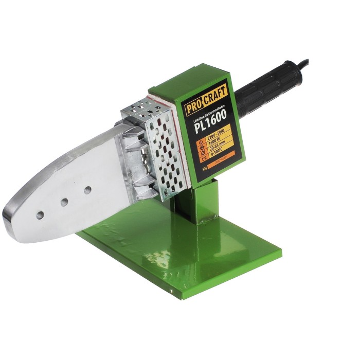 Паяльник для пластикових труб Procraft PL1600, 1600 Вт, 6 насадок, кейс, регулятор температури