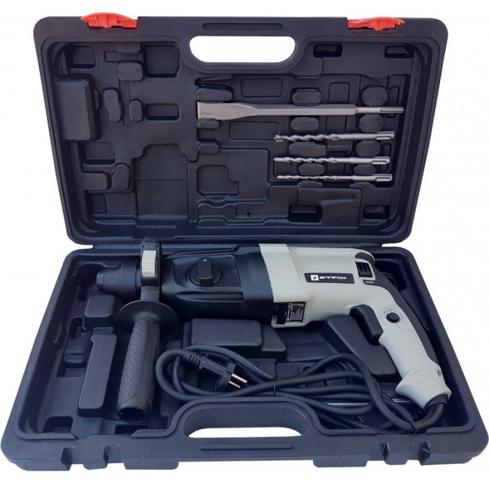 Перфоратор Елпром ЕПЕ-1010, 1010 Вт, SDS-plus, 850 об/хв, 4700 уд/хв, 4 Дж, 3 режими, кейс Перфоратор Елпром ЕПЕ-1010, 1010 Вт, SDS-plus, 850 об/хв, 4700 уд/хв, 4 Дж, 3 режими, кейс