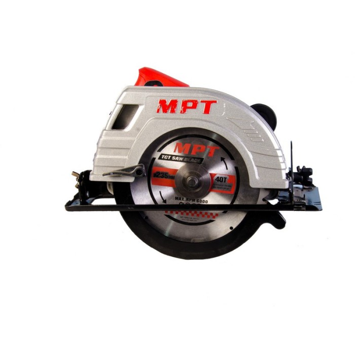 Пила циркулярная MPT MCS2303 PROFI, 2200 Вт, 235*25,4 мм, 4500 об/мин, пропил 85 мм, 45-90*