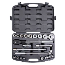 Професійний набір інструменту INTERTOOL ET-6023, 3/4", 20 од (гол.19-50 мм), пластиковий кейс