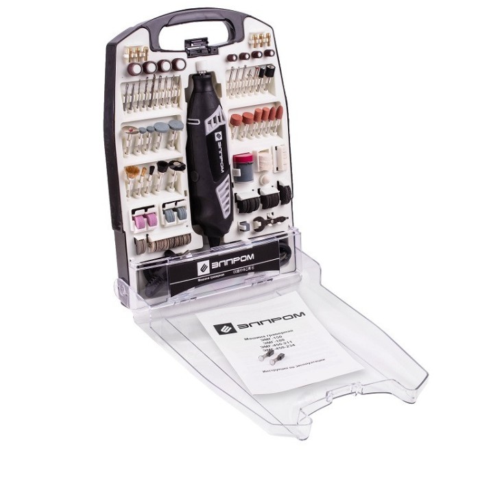 Пряма шліфмашина (гравер) Элпром ЕМГ-450-234 NEW, 450 Вт, 8000-30000 об/хв, кейс, 234 насадки