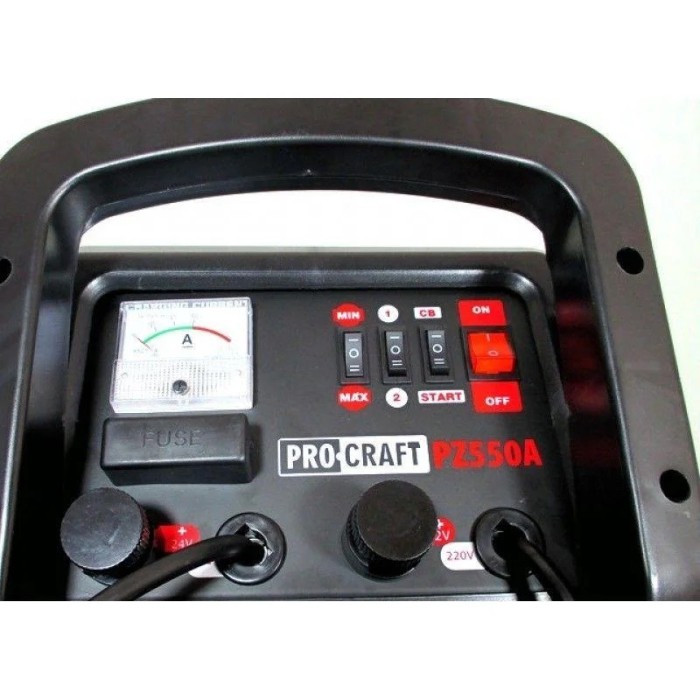 Пуско-зарядное устройство Procraft PZ550A, 2000 Вт, 12/24 В, ток зарядки 70 А, пусковой ток 550 А