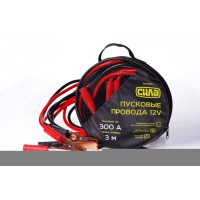 Пусковые провода 300А, 12V, Ø9мм, 3м (кабель пусковой, прикуриватель аккумулятора) СИЛА 900305