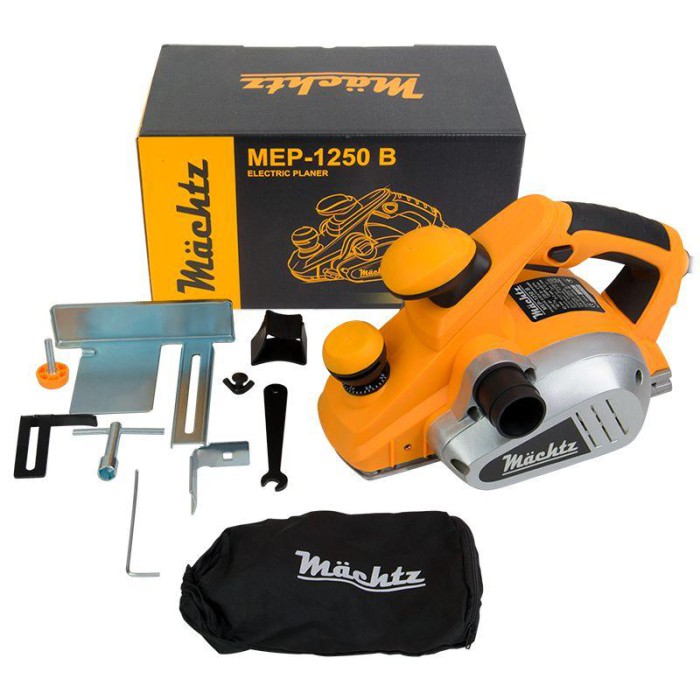 Рубанок електричний Mächtz MEP-1250, 1250 Вт, 16000 об/хв, мішок для пилу, глибина стругання 3мм Рубанок електричний Mächtz MEP-1250, 1250 Вт, 16000 об/хв, мішок для пилу, глибина стругання 3мм
