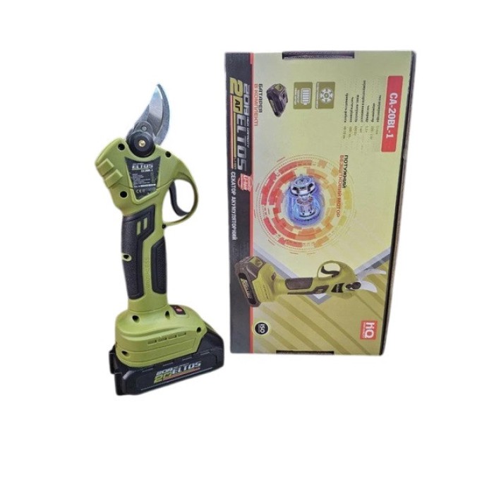 Секатор аккумуляторный бесщеточный Eltos СА-20BL, 1 АКБ 4 А/ч, 20В, диаметр реза 30 мм