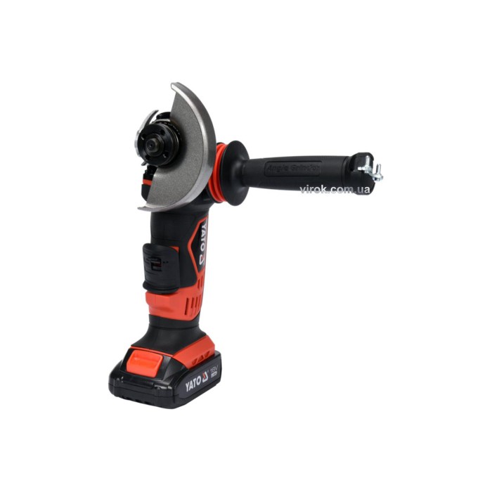 Шліфмашина кутова акумуляторна YATO Li-Ion, 18В, 2 АГод, для диска Ø=125мм, з зарядним пристроєм[4]