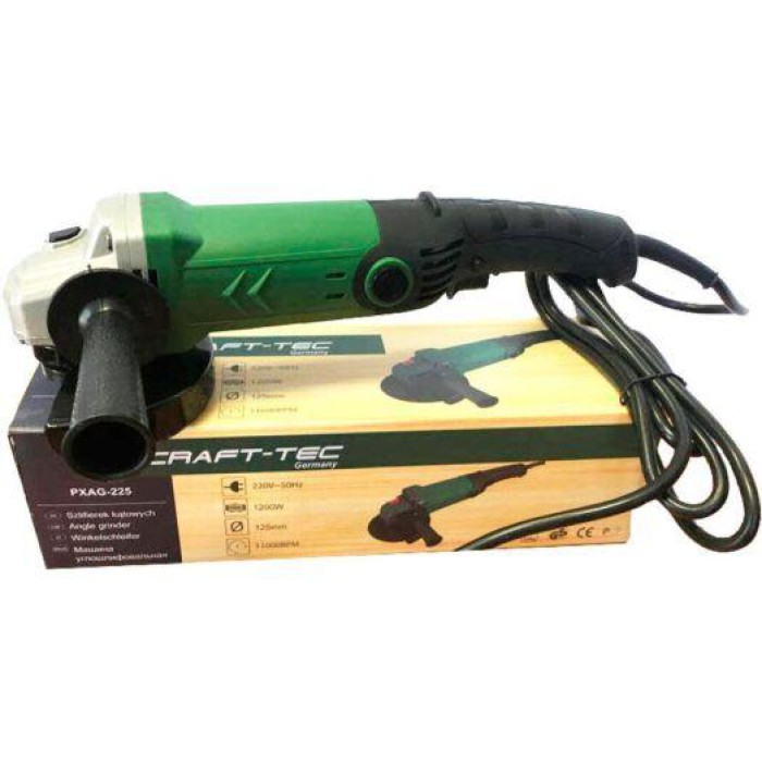 Кутова шліфувальна машина (болгарка) Craft-tec PXAG-225 (125 мм, 1200 Вт) NEW! Кутова шліфувальна машина (болгарка) Craft-tec PXAG-225 (125 мм, 1200 Вт) NEW!