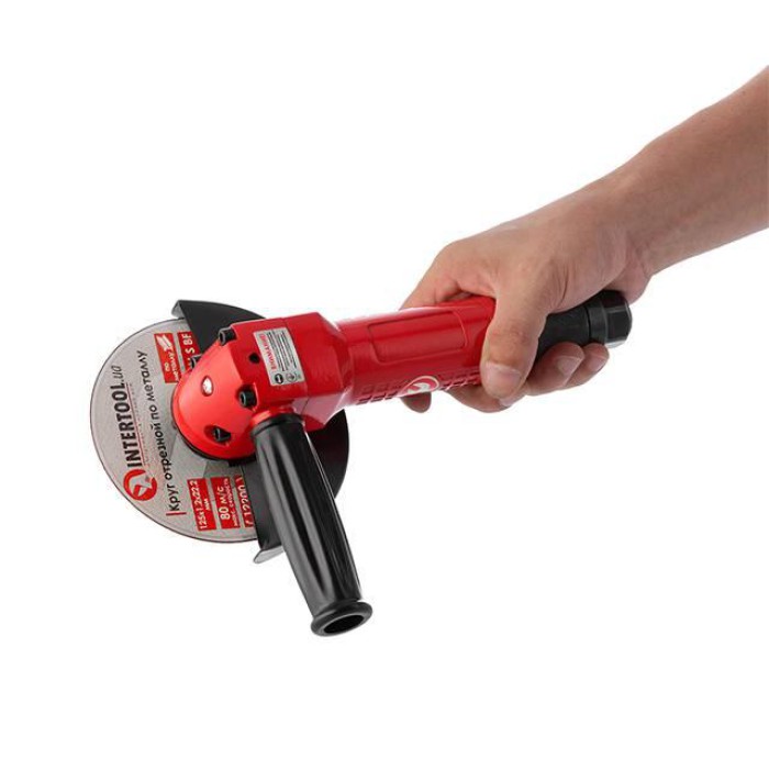 Угловая шлифмашина пневматическая INTERTOOL PT-1202, диаметр круга 125 мм