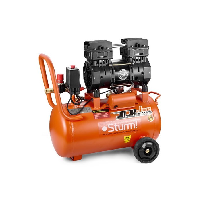 Повітряний компресор безмаслений Sturm AC93224OL, 1500 Вт, 24л, малошумний
