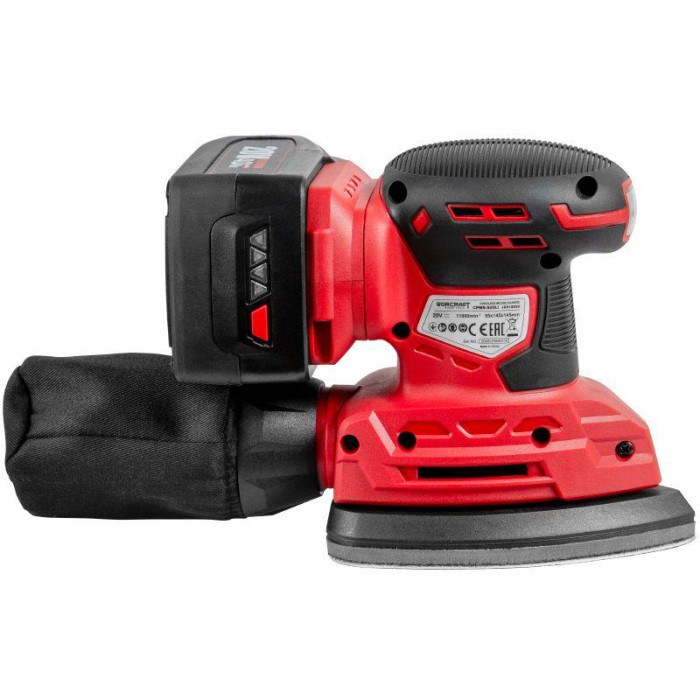 Акумуляторна шліфмашина дельтовидна вібраційна Worcraft CPMS-S20Li (без АКБ та ЗП)
