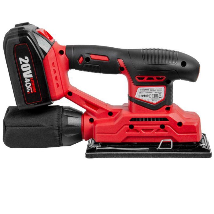 Акумуляторна шліфмашина вібраційна Worcraft CFS-S20Li (без АКБ та ЗП)