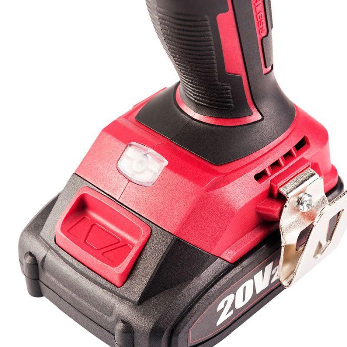 Акумуляторний безщітковий шуруповерт WORCRAFT CHD-S20LiBAT (2 АКБ 20В, 2 А * год, набір інструментів, кейс)