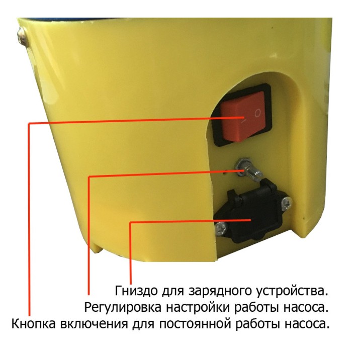 Акумуляторний обприскувач ВІТЯЗЬ АО-16/3 (16 л, 3 насадки в комплекті)