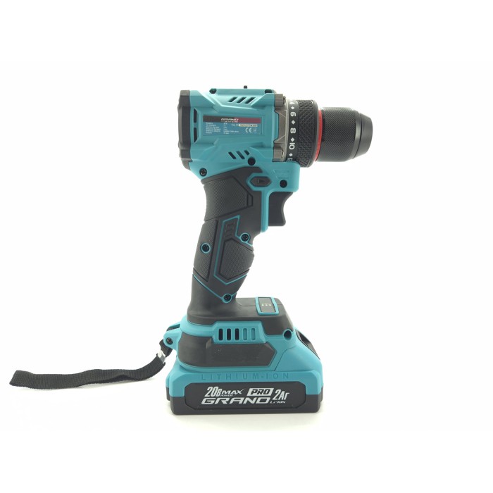 Акумуляторний шуруповерт Grand ДА-20/2BL PRO, безщітковий двигун, 20В, 52 Нм, 2 АКБ, 2 а/год, кейс