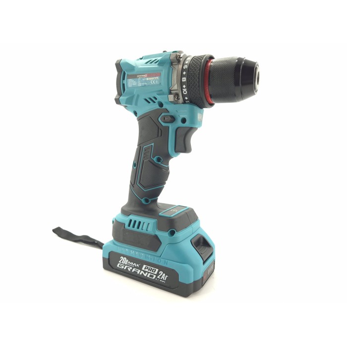 Акумуляторний шуруповерт Grand ДА-20/2BL PRO, безщітковий двигун, 20В, 52 Нм, 2 АКБ, 2 а/год, кейс
