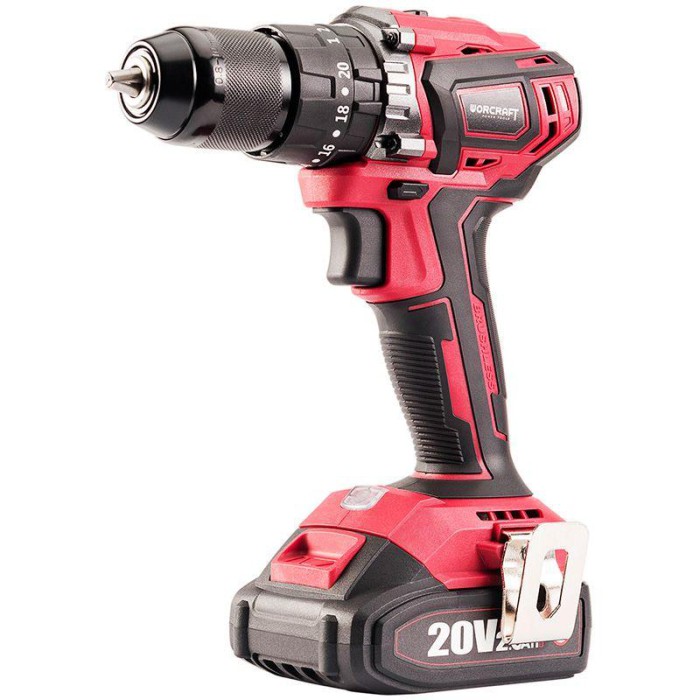 Акумуляторний ударний шурупокрут безщітковий Worcraft CHD-S20LiBAB (20 В, 2 А·год, 1 акумулятор, кейс)