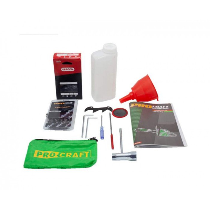 Бензопила PROCRAFT Industrial К450 PRO (1 шина 45, 2 ланцюга 45) ланцюг супер зуб OREGON, ланцюг ProCraft