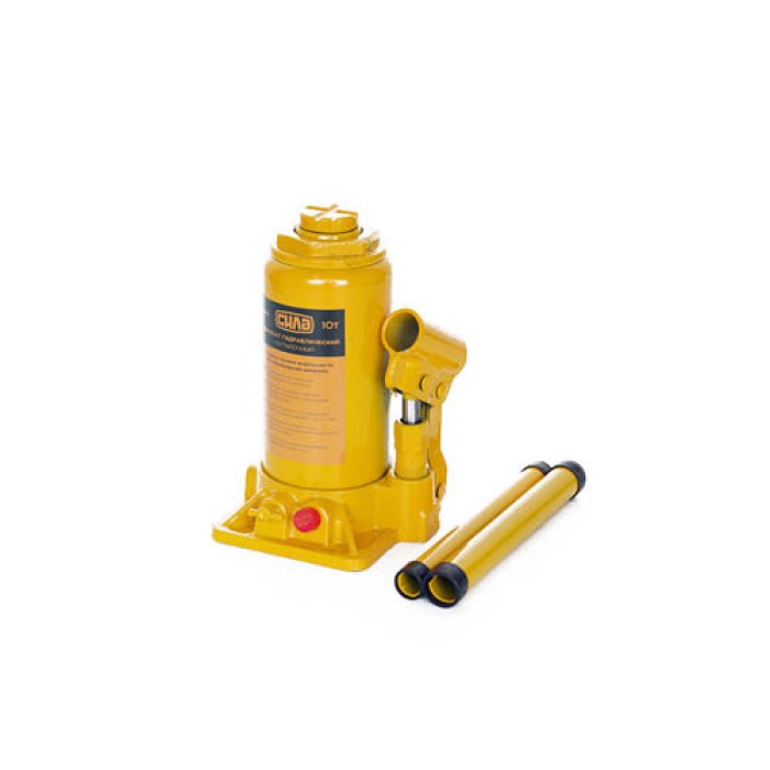Домкрат гідравлічний пляшковий 10 т (висота підйому 200-405 мм) СИЛА