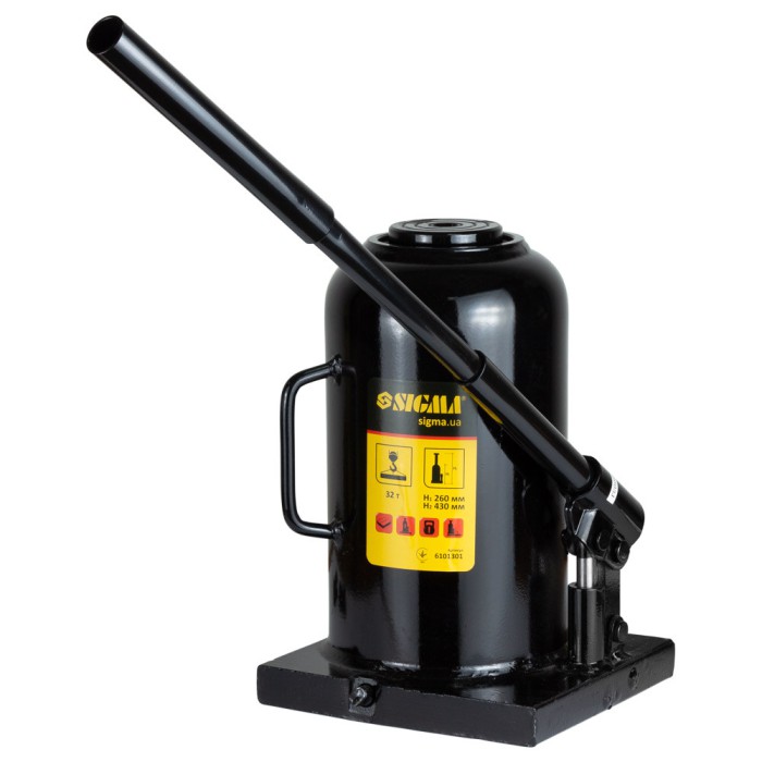 Домкрат гідравлічний пляшковий 32т H 260-430 мм SIGMA (6101301)