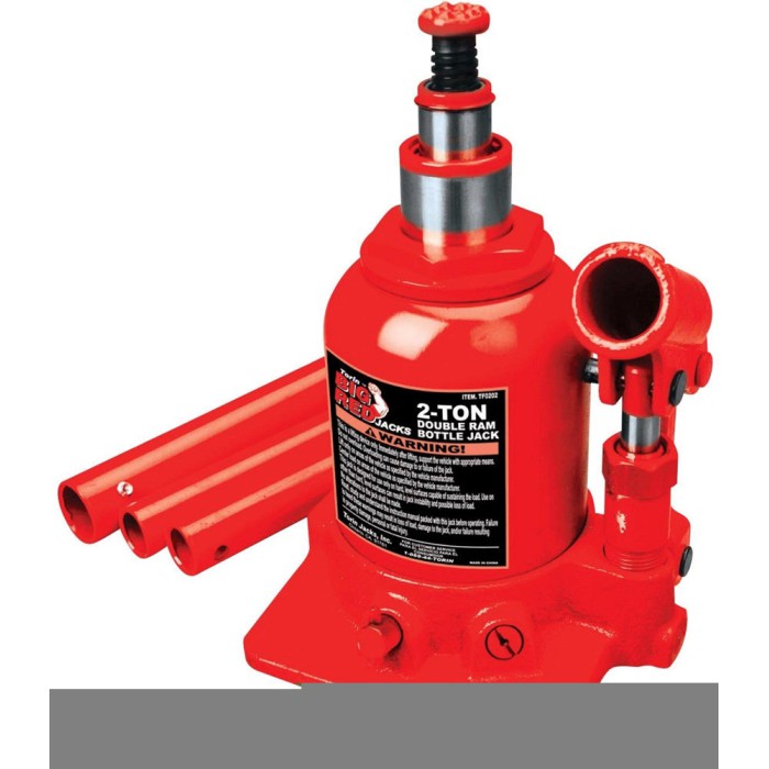 Домкрат гідравлічний двухштоковий 2т 150-370 мм низькопрофільний TORIN TF0202