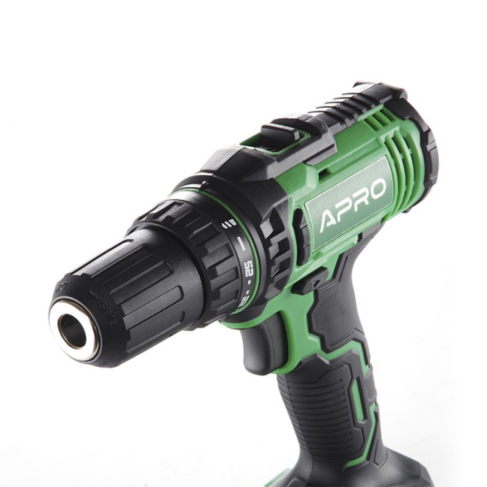 Дриль-шурупокрут акумуляторна APRO 20DK, 20 В, 2 швидкості, без АКБ, без ЗП, кейс