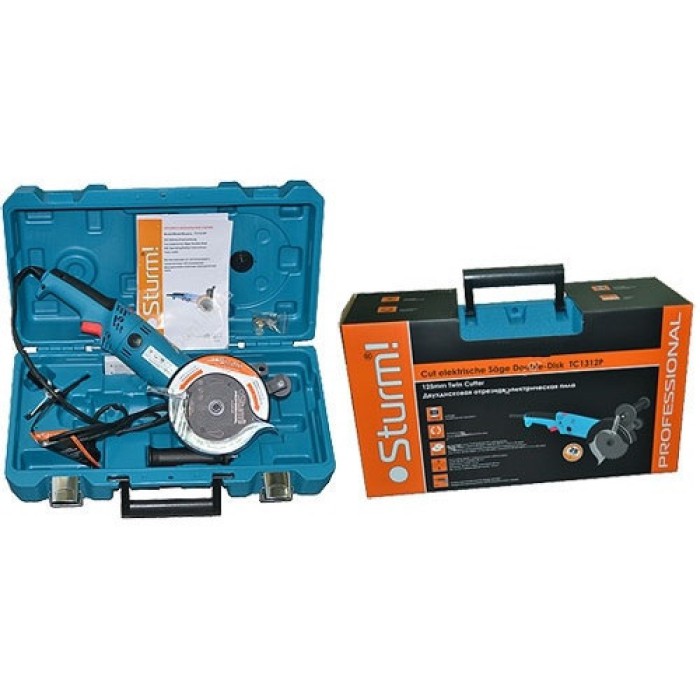 Електрична дводискова пила Sturm TC1312P, 1300 Вт, 125 мм