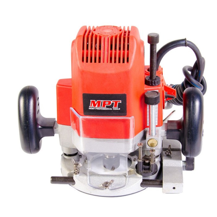 Фрезерная машина MPT MRU1205 PROFI, 1800 Вт, 23000 об/мин, цанга 6-12 мм, ход фрезы 50 мм, аксесс. 9 шт.