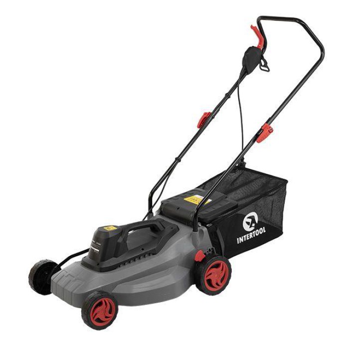 Газонокосарка електрична INTERTOOL DT-2262, 1.8 кВт, захват 400 мм, висота зрізу 25-75 мм, контейнер 35 л