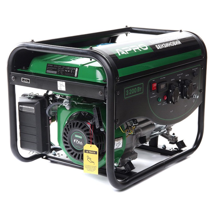 Генератор бензиновий 4-тактний 3.0/3.2 кВт (ручний запуск) APRO
